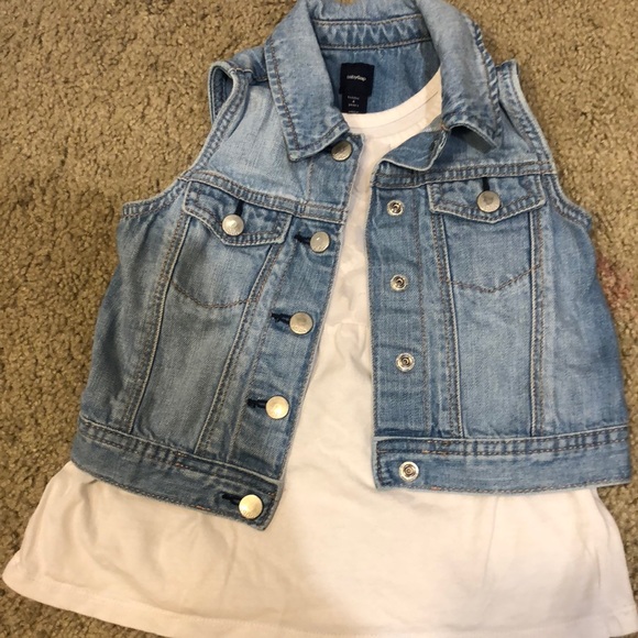 girl jean vest